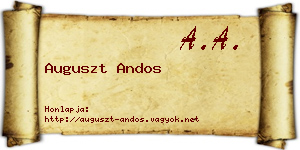 Auguszt Andos névjegykártya